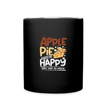 La tarte aux pommes me rend heureux vous, pas tellement - Mug uni - noir - Devant