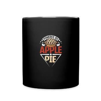 Powered by Apple pie - Tasse einfarbig - Schwarz - Vorne