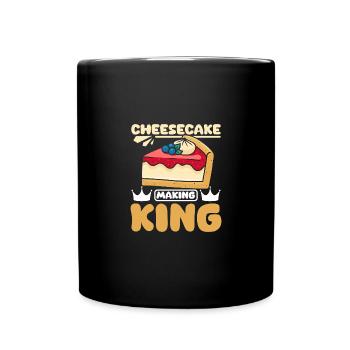 Roi de la fabrication du cheesecake - Mug uni - noir - Devant