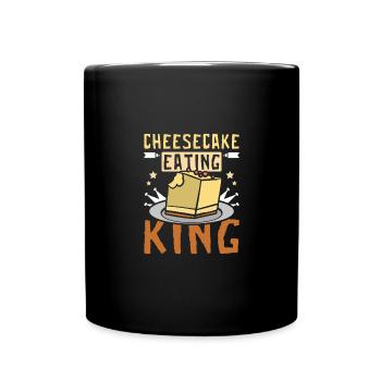 Roi mangeur de cheesecake - Mug uni - noir - Devant