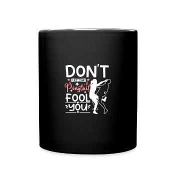Krav maga girl don't let the ponytail fool you - Tasse einfarbig - Schwarz - Vorne