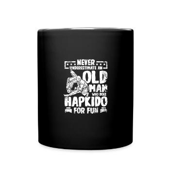 Ne sous-estimez jamais un vieil homme qui fait du Hapkido - Mug uni - noir - Devant