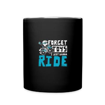 Enfants Oubliez les jouets Je veux juste faire de la moto tout-terrain - Mug uni - noir - Devant