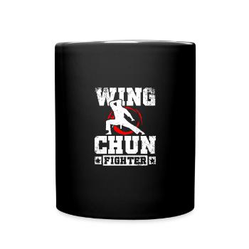 Wing chun Fighter - Full Colour Mug - black - Front