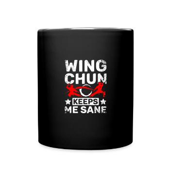Wing chun keeps me sane - Full Colour Mug - black - Front