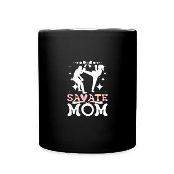 Mothers day Savate Mom - Tasse einfarbig - Schwarz - Vorne