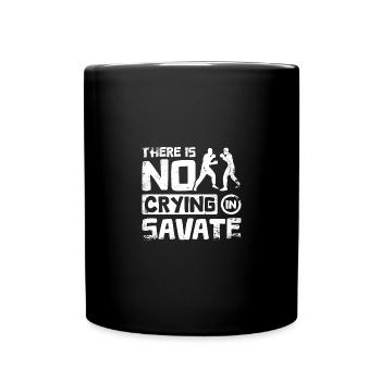 Il n’y a pas de pleurs à la Savate - Mug uni - noir - Devant