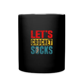 Let's crochet socks - Full Colour Mug - black - Front