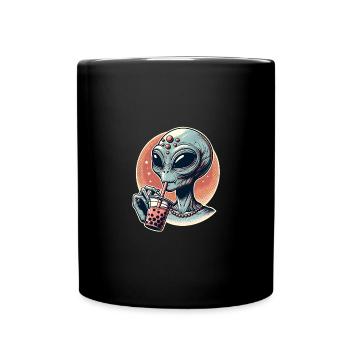 Thé à bulles extraterrestre - Mug uni - noir - Devant