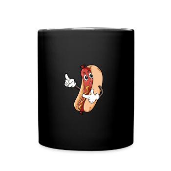 Hot Dog Food Gourmet Gift - Full Colour Mug - black - Front