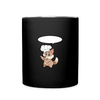 Chefkoch Wolf - Tasse einfarbig - Schwarz - Vorne