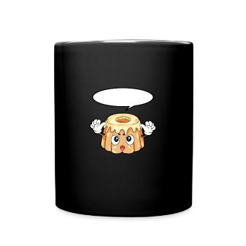 Pudding Essen Feinschmecker Geschenk - Tasse einfarbig - Schwarz - Vorne