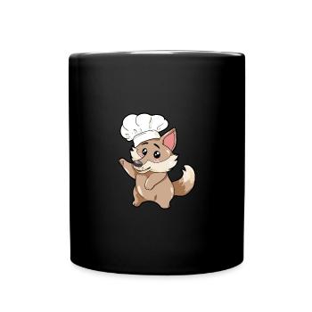 Chefkoch Wolf - Tasse einfarbig - Schwarz - Vorne