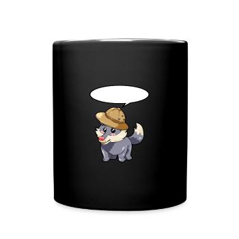 Jäger Wolf - Tasse einfarbig - Schwarz - Vorne