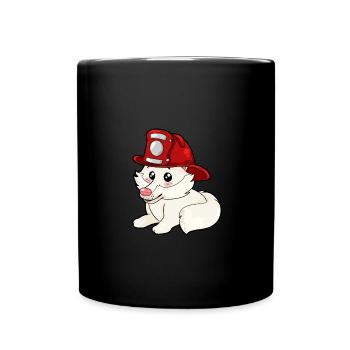Firefighter Wolf - Full Colour Mug - black - Front