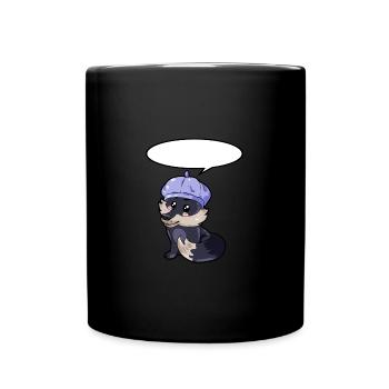 Maler Wolf - Tasse einfarbig - Schwarz - Vorne