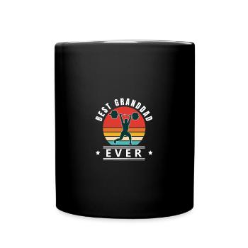 Best granddad ever weight lifting W - Full Colour Mug - black - Front