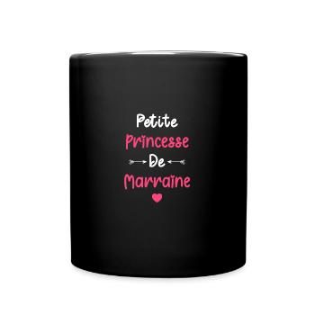 Petite princesse de marraine - Mug uni - noir - Devant