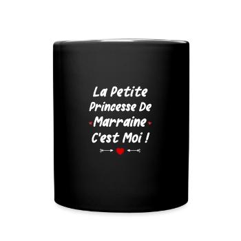 Petite princesse de marraine - Mug uni - noir - Devant