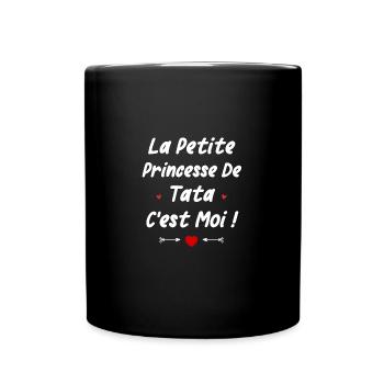 Petite princesse de tata - Mug uni - noir - Devant