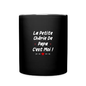 Petite princesse de papa - Mug uni - noir - Devant