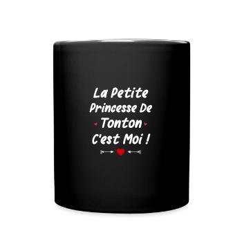 Petite princesse de tonton - Mug uni - noir - Devant