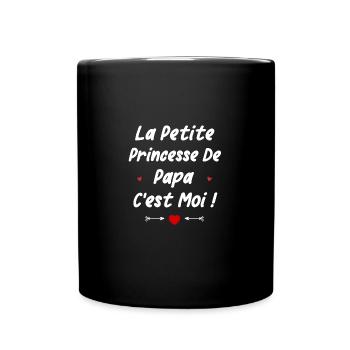 Petite princesse de papa - Mug uni - noir - Devant