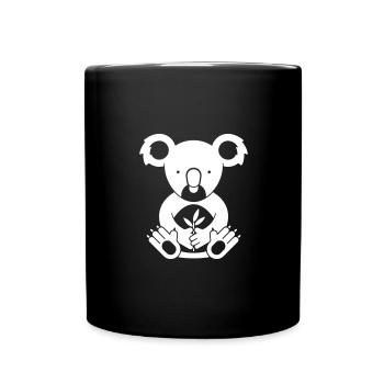 Niedlicher Koala - Tasse einfarbig - Schwarz - Vorne