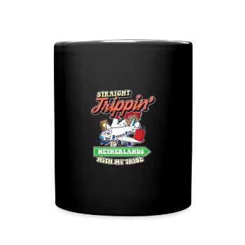 Voyage direct aux Pays-Bas avec ma tribu - Mug uni - noir - Devant