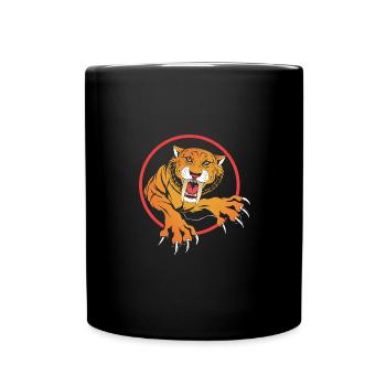 Säbelzahntiger - Tasse einfarbig - Schwarz - Vorne
