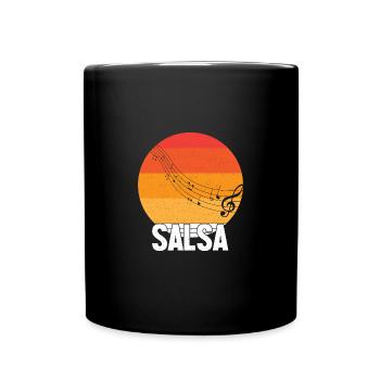 Salsa Tänzer Tänzerin - Tasse einfarbig - Schwarz - Vorne