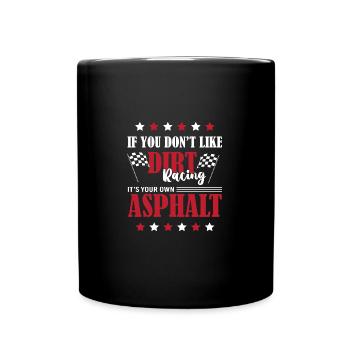 Dirt Track Racing - Tasse einfarbig - Schwarz - Vorne