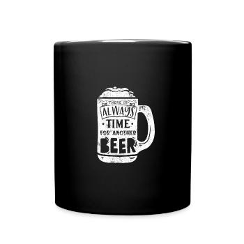 WEITERS BIER PARTIE TRINKEN GRILLEN SPRÜCHE MOTIVE - Tasse einfarbig - Schwarz - Vorne