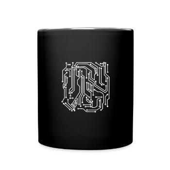Carte de l’ordinateur - Mug uni - noir - Devant