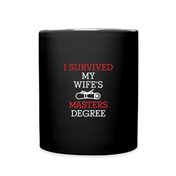 Diplôme de master - Mug uni - noir - Devant