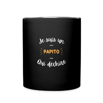 Je suis un papito qui déchire - Mug uni - noir - Devant