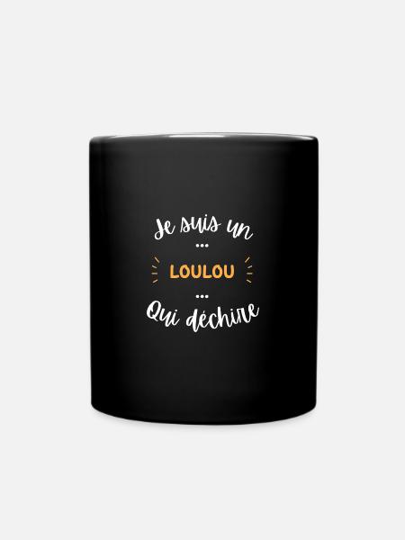 je suis un loulou qui déchire - Mug uni - noir