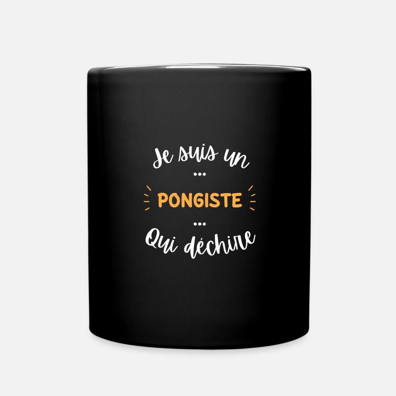Je suis un pongiste qui déchire - Mug uni - noir