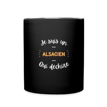Je suis alsacien qui déchire - Mug uni - noir - Devant