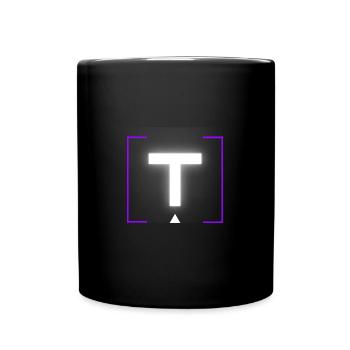 Lettre « T » - Mug uni - noir - Devant