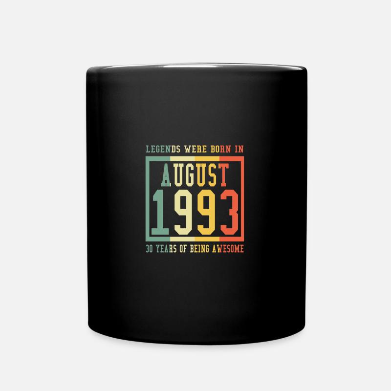 30 years - Legend were in born in AUGUST 1993 - Mug uni - noir