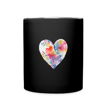 Heart - Full Colour Mug - black - Front