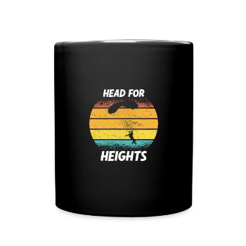 Skydiving Parachuting Skydive Skydiver - Tasse einfarbig - Schwarz - Vorne