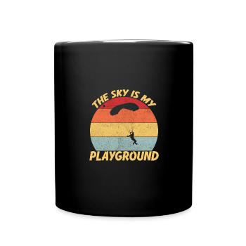Skydiving Parachuting Skydive Skydiver - Tasse einfarbig - Schwarz - Vorne