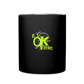 Its OK not to be perfect Graffiti - Tasse einfarbig - Schwarz - Vorne