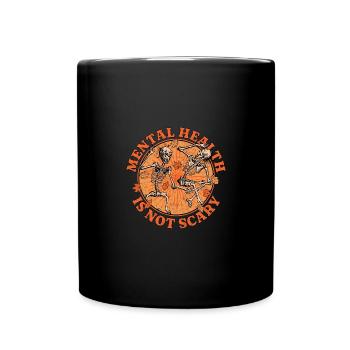 Halloween Pumpkin Mental Health Suicide Prevention - Full Colour Mug - black - Front