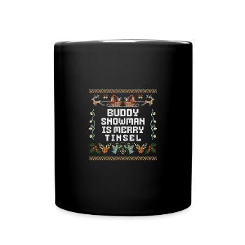 Christmas Santa's Here Jolly Elf Oh Oh Oh - Tasse einfarbig - Schwarz - Vorne