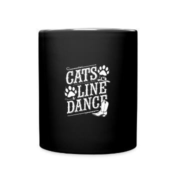 Les chats et la danse en ligne. Parfait pour la maman chat - Mug uni - noir - Devant