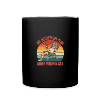 My Retirement Plan More Vitamin Sea Beach - Full Colour Mug - black - Front