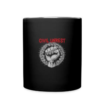 Civil Unrest Resist Graffiti - Tasse einfarbig - Schwarz - Vorne